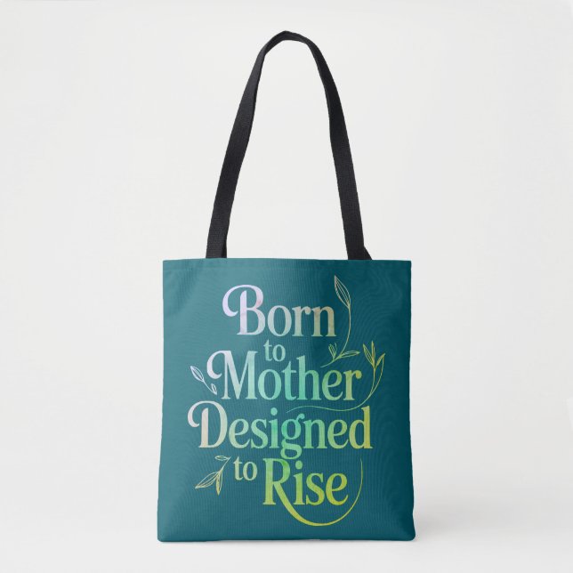 Sac fourre-tout de citation de naissance à mère (Devant)
