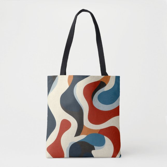 Sac fourre-tout de conception abstraite coloré (Devant)