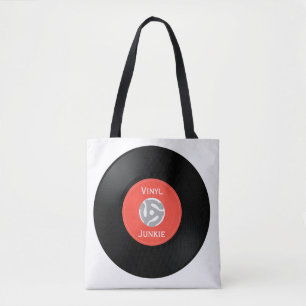 Sac fourre-tout de conception vinyle simple 45 tr/