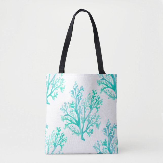Sac fourre-tout de corail à aquarelle (Devant)