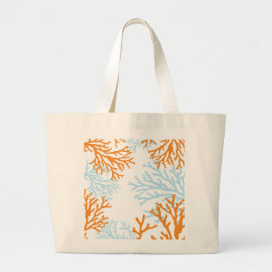 Sac fourre-tout de corail orange et bleu