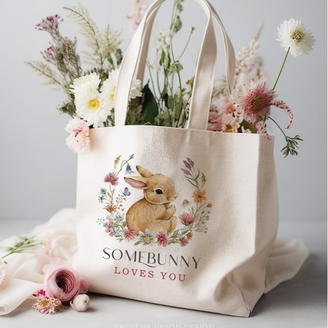 Sac fourre-tout de courses en toile Somebunny Baby (Créateur téléchargé)
