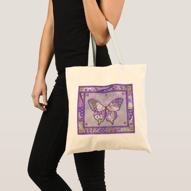 Sac fourre-tout de courtepointe papillon (Devant (produit))