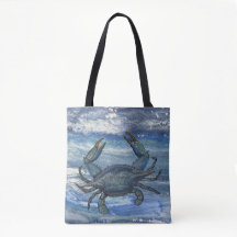 Sac fourre-tout de crabe bleu côtier