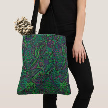 Sac fourre-tout de design de tapisserie d'antan mi
