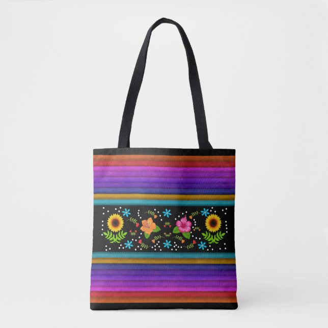 Sac fourre-tout de design mexicain couleur plein (Devant)