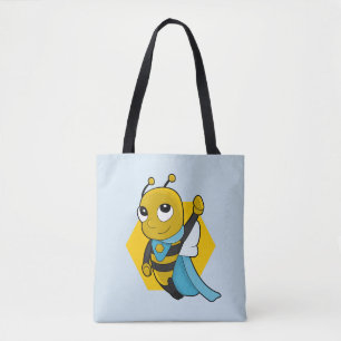 Sac fourre-tout de dessin animé Superhero bee