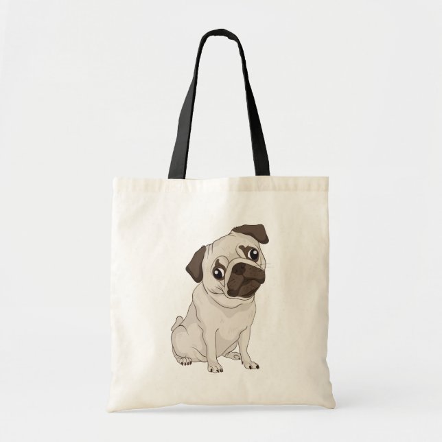 Sac fourre-tout de dessin de Chien Carlin (Devant)