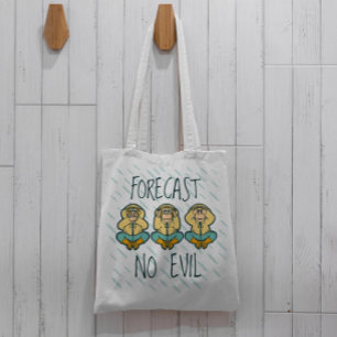 Sac fourre-tout de dessin de trois singes sages