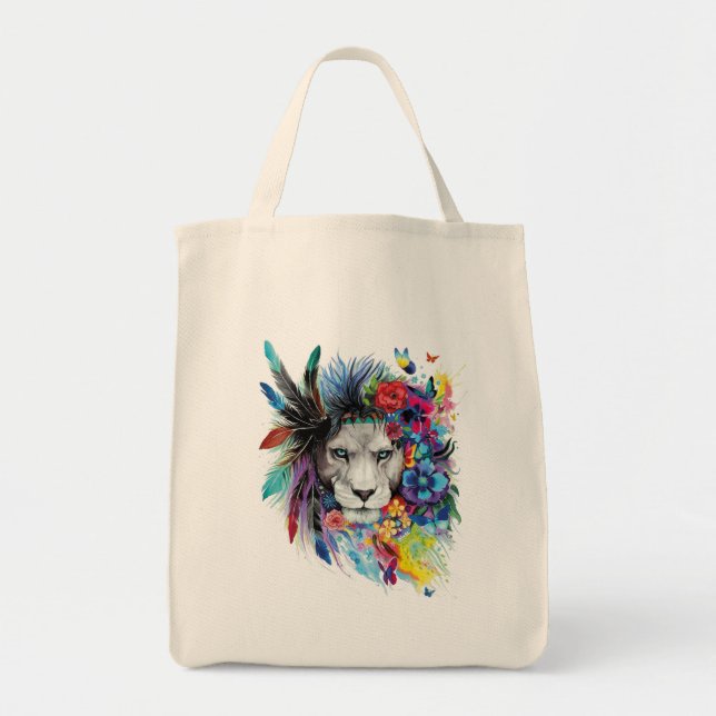Sac fourre-tout de dessin Lion Art (Devant)