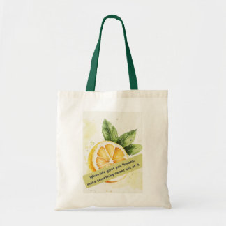 Sac fourre-tout de devis au citron - frais et insp