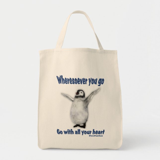 Sac fourre-tout de devis Inspiration Penguin Confu (Devant)