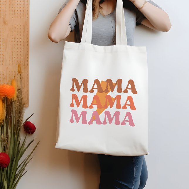 Sac fourre-tout de devis Mama Mama Mama orange et  (Créateur téléchargé)