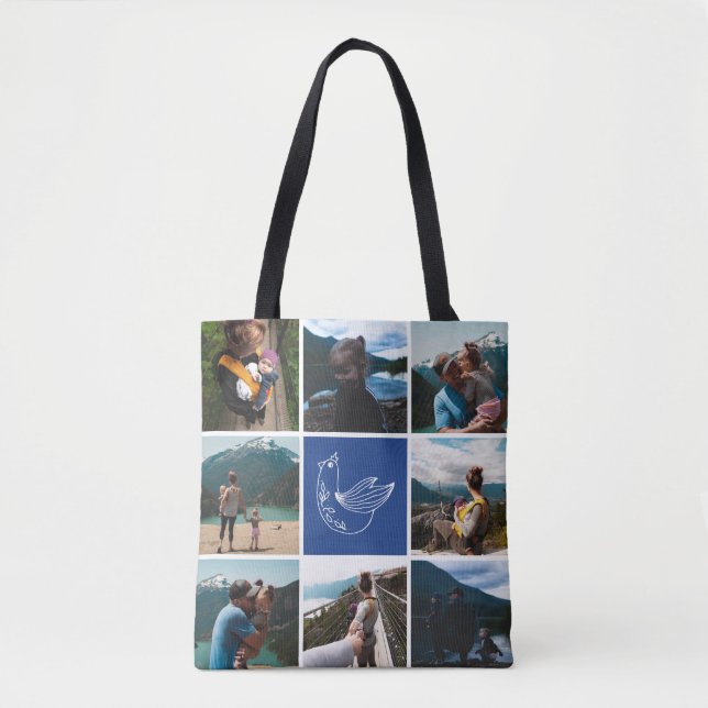 Sac fourre-tout de fête à collage de photo (Devant)