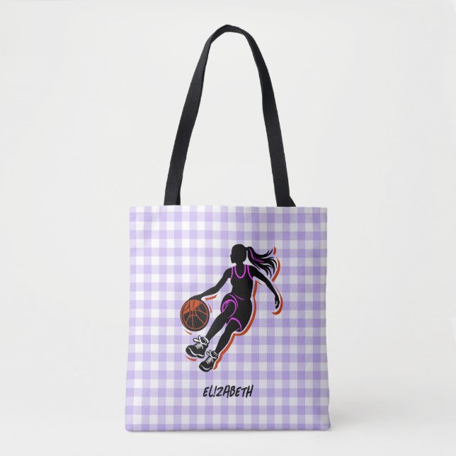 Sac fourre-tout de filles de basket-ball personnal (Devant)