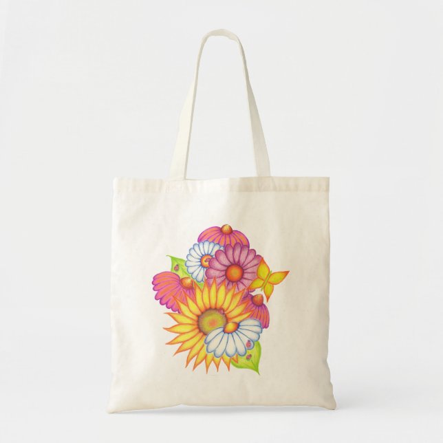 Sac fourre-tout de fleurs (Devant)