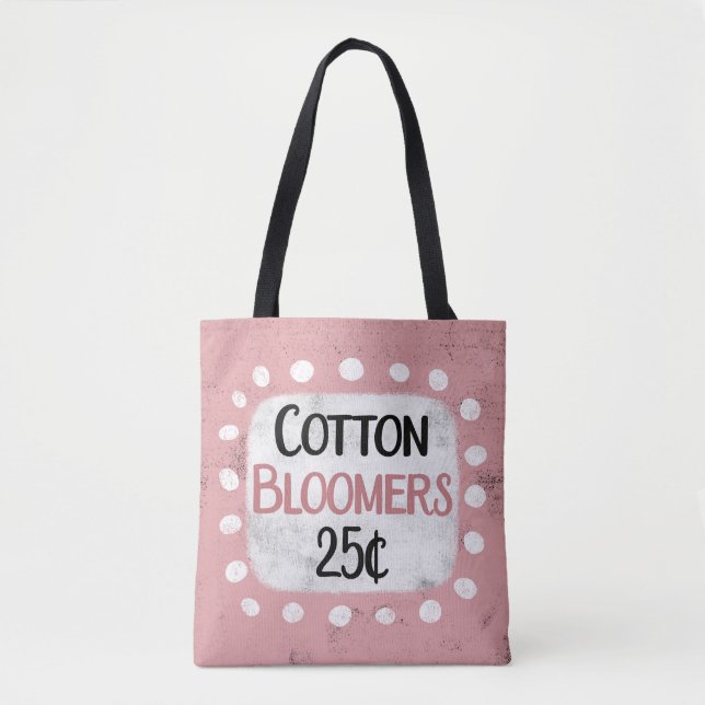 Sac fourre-tout de fleurs de coton 25 cents (Devant)