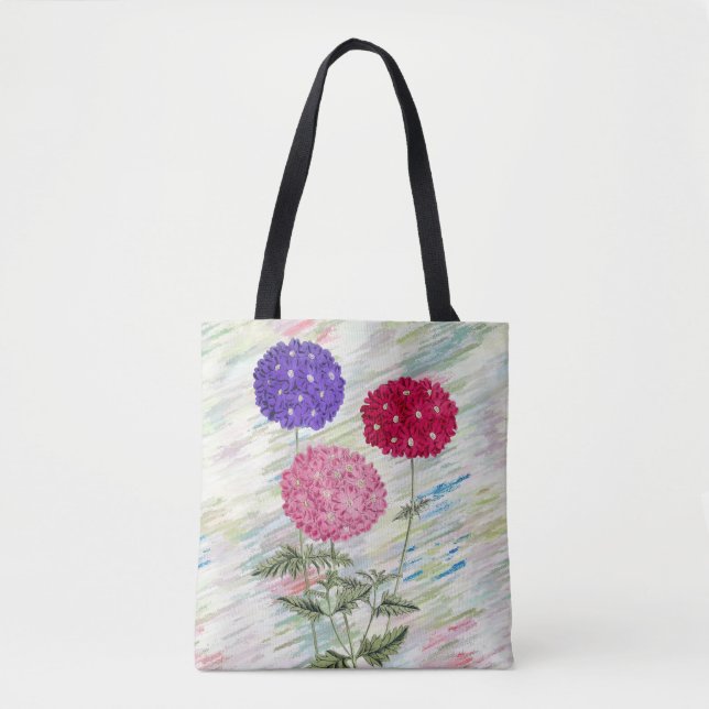 Sac fourre-tout de fleurs Hydrangea de style vinta (Devant)