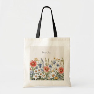 Sac fourre-tout de fleurs sauvages colorées