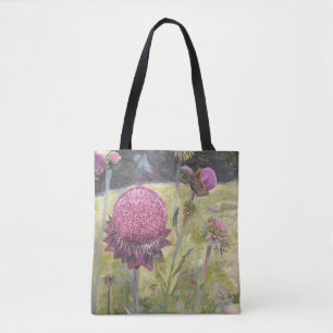 Sac fourre-tout de fleurs sauvages violettes
