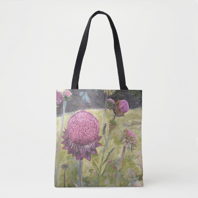 Sac fourre-tout de fleurs sauvages violettes (Devant)