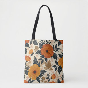 Sac fourre-tout de géométrie florale en gras