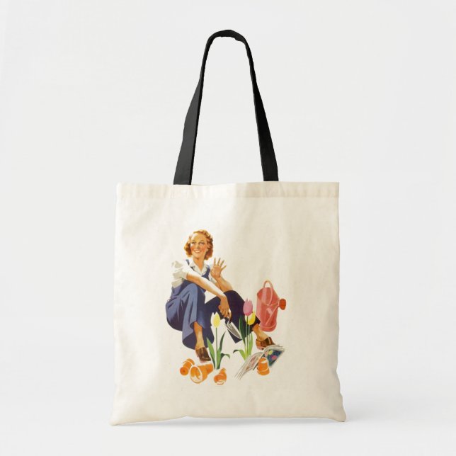 SAC FOURRE-TOUT DE JARDINAGE À GANTS DE RÉTRO (Devant)