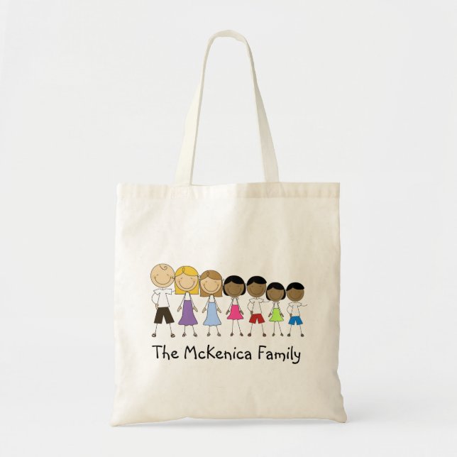 Sac fourre-tout de la famille de silhouettes perso (Devant)