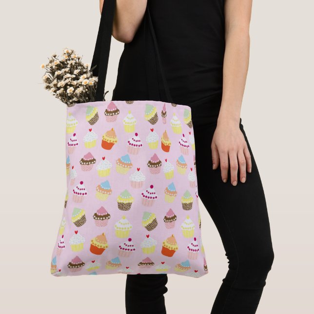 Sac fourre-tout de la fête de Cupcake (De près)