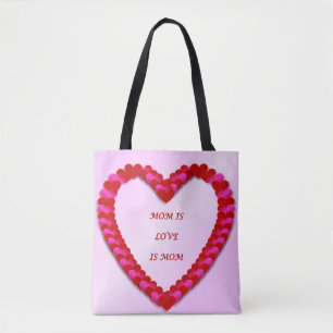 Sac fourre-tout de la fête des Mères Rouge et Rose