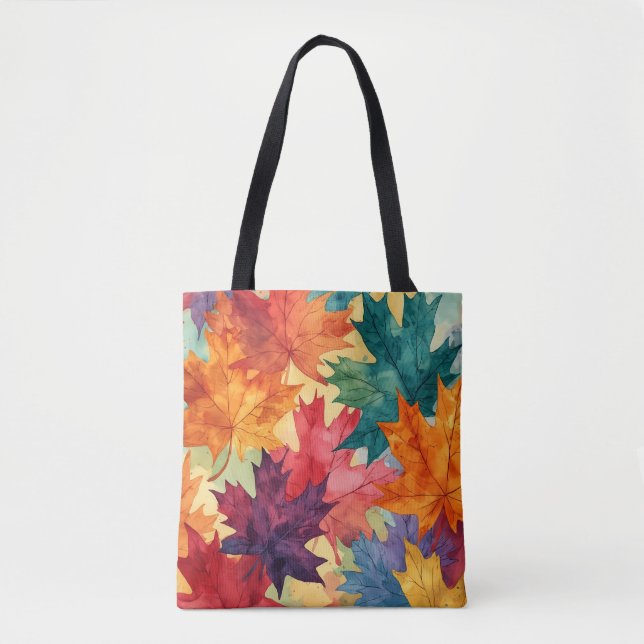 Sac fourre-tout de la scène de chute d'aquarelle (Devant)