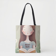 Sac fourre-tout de livre de lecture de mignonne pe