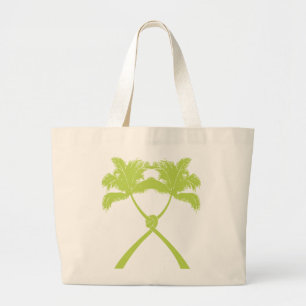 Sac fourre-tout de mariage de plage de palmiers à