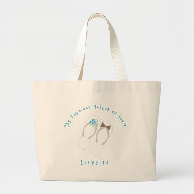 Sac fourre-tout de mariage sur la plage Mr & Mrs F (Devant)