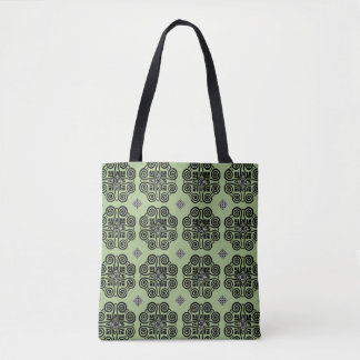 Sac fourre-tout de médaillon Sage Green & Black Sc