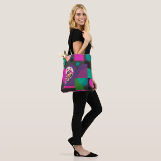 Sac fourre-tout de mode botanique rose vibrant