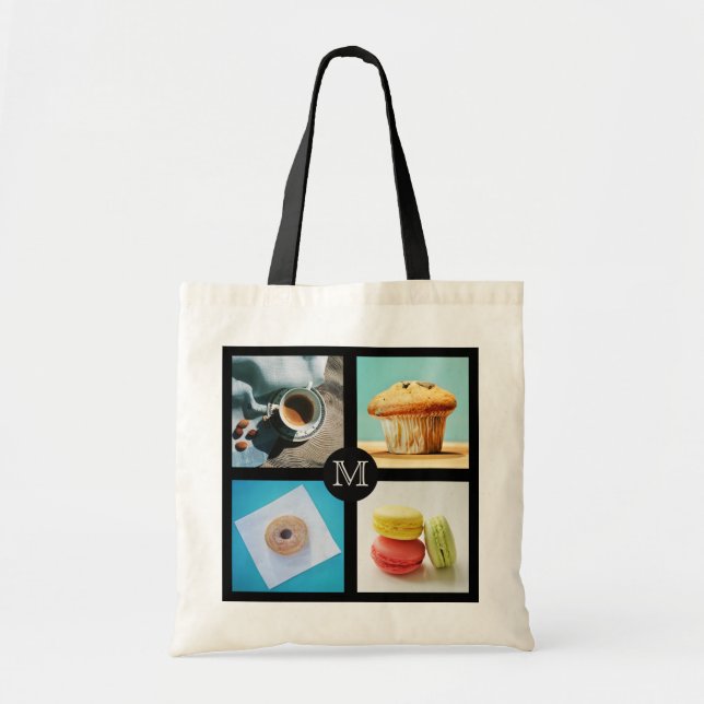 Sac fourre-tout de monogramme personnalisé en pied (Devant)