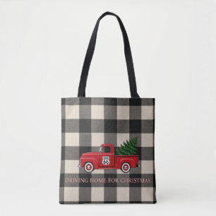 Sac fourre-tout de Noël à carreaux de Buffalo