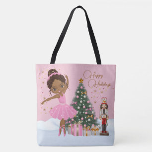 Sac fourre-tout de Noël afro-américain Ballerina