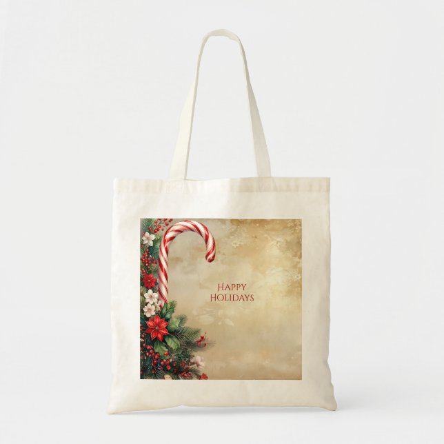 Sac fourre-tout de Noël Candy Cane (Devant)