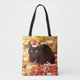 Sac fourre-tout de Noël Chat Noir