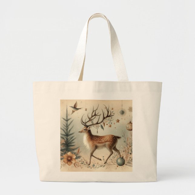 Sac fourre-tout de Noël de la forêt de Deer Buck (Devant)