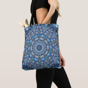 Sac fourre-tout de Noël Décoré Bleu