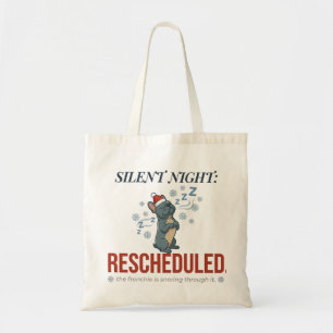 Sac fourre-tout de Noël drôle Frenchie silencieux