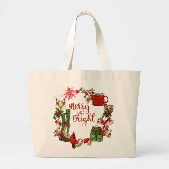 Sac fourre-tout de Noël du randonneur (Devant)