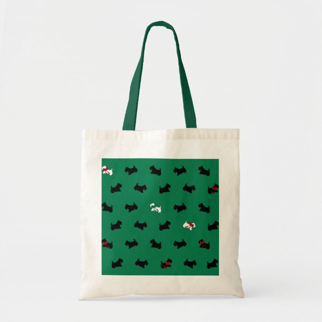 Sac fourre-tout de Noël Scottish Terriers (Devant)