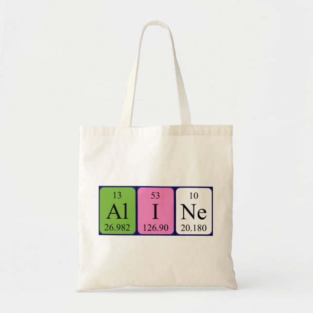 Sac fourre-tout de nom de table périodique Aline (Devant)