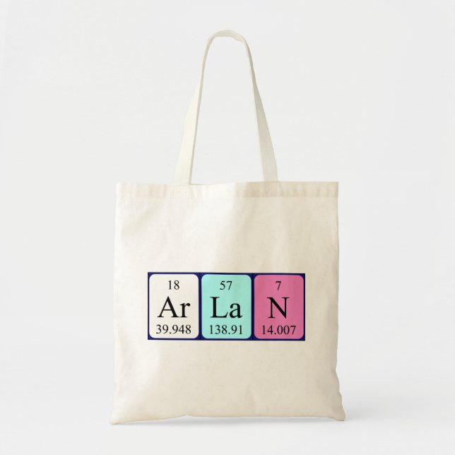 Sac fourre-tout de nom de table périodique Arlan (Devant)