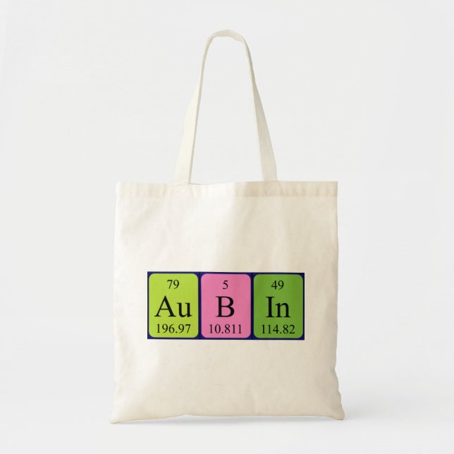Sac fourre-tout de nom de table périodique Aubin (Devant)