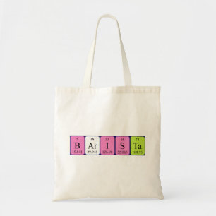Sac fourre-tout de nom de table périodique Barista